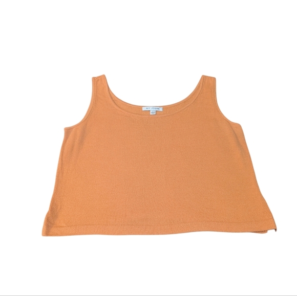 St. John Scoop Neck Knit Tank Large Santana Knit Old Money Quiet Luxury Resort - Picture 1 of 6